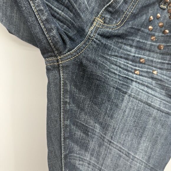 1st Kiss Juniors Y2k Dark Wash Mid Rise Skinny Ankle Jeans Size 9 - Picture 6 of 10